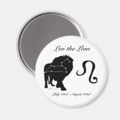 Leo sterrenbeeld/dierenriemmagneet magneet (Voorkant / Achterkant)
