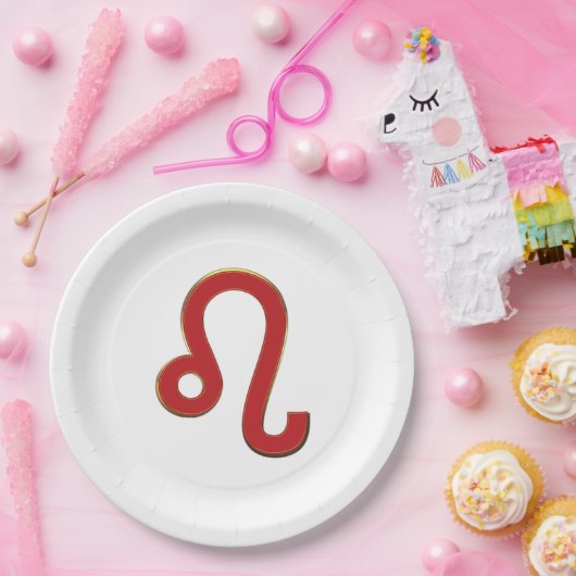 LEO Sterrenbeeld Juli Augustus Astrologie Verjaard Papieren Bordje (Feest)