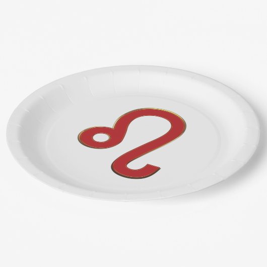 LEO Sterrenbeeld Juli Augustus Astrologie Verjaard Papieren Bordje (Gekanteld)