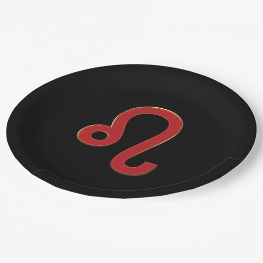 LEO Sterrenbeeld Juli Augustus Astrologie Verjaard Papieren Bordje (Gekanteld)