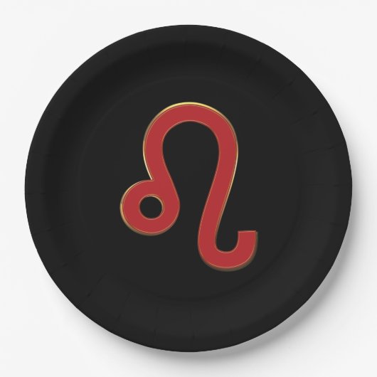 LEO Sterrenbeeld Juli Augustus Astrologie Verjaard Papieren Bordje (Voorkant)