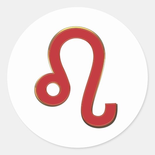 LEO Sterrenbeeld Juli Augustus Astrologie Verjaard Ronde Sticker (Voorkant)