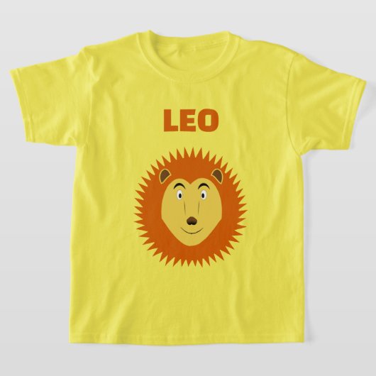 Leo Sterrenbeeld Leeuw Verjaardag Aangepaste Naam T-shirt (Laagn)