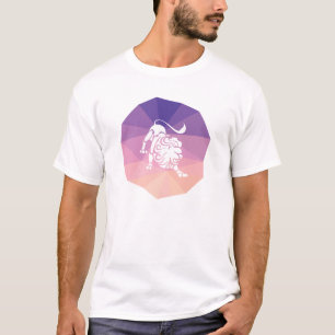 Leo sterrenbeeld moderne paarse horoscoop t-shirt
