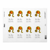 LEO STERRENBEELD VERJAARDAGSIERWERK GELE TOPAZE Go Etiket (Full Sheet)