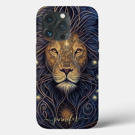 Leo sterrenbeeld zwart en goud Case-Mate iPhone ho Case (Achterkant)