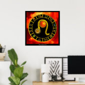 LEO Sterrenbeelden Astrologie Grafiek Poster (Thuiskantoor)
