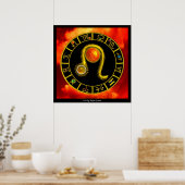 LEO Sterrenbeelden Astrologie Grafiek Poster (Keuken)