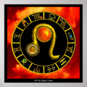 LEO Sterrenbeelden Astrologie Grafiek Poster (Voorkant)