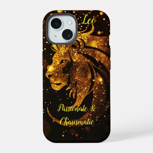 Leo-sterteken iPhone 15 Case (Achterkant)