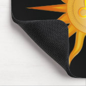 Leo Sun Fire Sign Birth Month Black Red & Gold Muismat (Hoek)