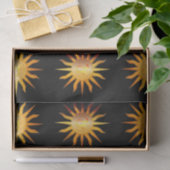 Leo Sun Fire Sign Birth Month Black Red & Gold Tissuepapier (Geschenk)