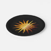 Leo Sun Fire Sign Birth Month Red & Gold Papieren Bordje (Gekanteld)