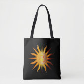 Leo Sun Fire Sign Birth Month Red & Gold Tote Bag (Voorkant)
