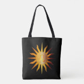Leo Sun Fire Sign Birth Month Red & Gold Tote Bag (Achterkant)