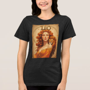 Leo Sun Sign Astrologie Leeuw Verjaardag Tri-Blend Shirt