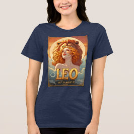 Leo Sun Sign Augustus Leeuw Astrologie Tri-Blend Shirt