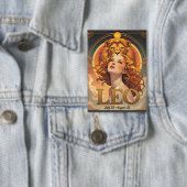 Leo Sun teken astrologie juli augustus verjaardag Button (Insitu)