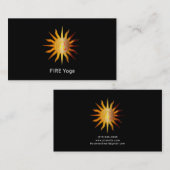 Leo Sun Vuurteken Geboortemaand Rood & Goud Vuur Visitekaartje (Voorkant / Achterkant)