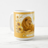 Leo Sunflower Art Nouveau Mok (Voorkant links)