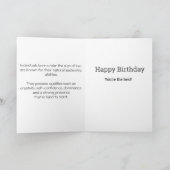 Leo Symbol Zodiac Waterverf Astrologie Verjaardag Kaart (Binnen)