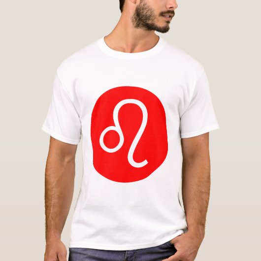 Leo symbool - Aangepast T-shirt (Voorkant)