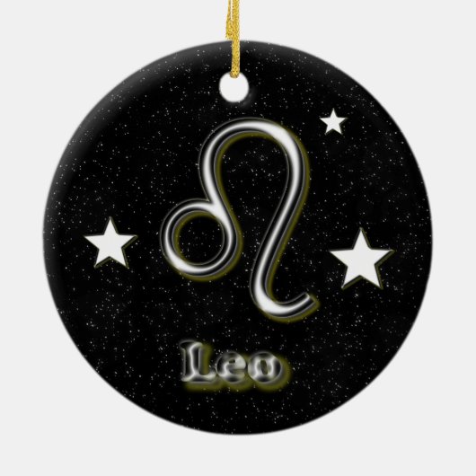 Leo-symbool Keramisch Ornament (Achterkant)