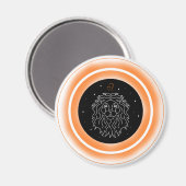 Leo Symbool – Minimaal Astrologie Embleem Magneet (Voorkant / Achterkant)