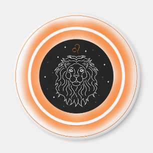 Leo Symbool – Minimaal Astrologie Embleem Magneet