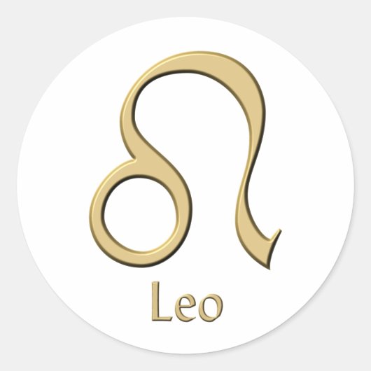 Leo-symbool Ronde Sticker (Voorkant)