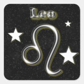 Leo-symbool Vierkante Sticker (Voorkant)