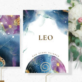Leo Table Sign Celestial Waterverf Kaart