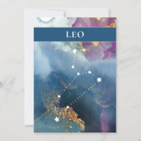 Leo Table Sign Celestial-Waterverf Thema