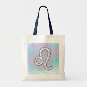Leo-teken op Pastels Nacre Parelmoer Stijl Tote Bag