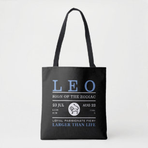 Leo-teken van de dierentuin, astrologisch tote bag