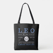 Leo-teken van de dierentuin, astrologisch tote bag (Achterkant)