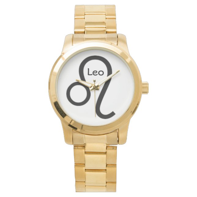 Leo-teken van de Zodiac. Mannen horloges. Horloge (Voorkant)