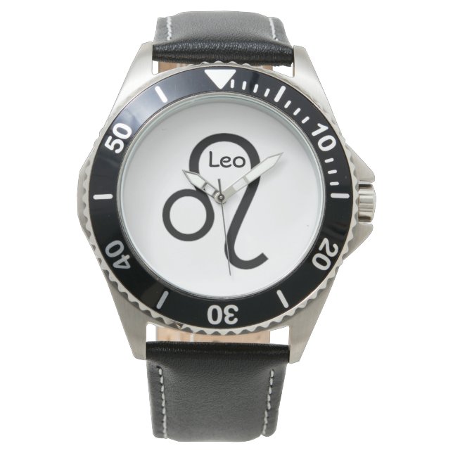 Leo-teken van de Zodiac. Mannen horloges. Horloge (Voorkant)