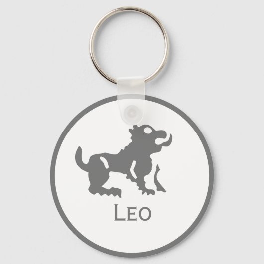 Leo-teken van het Zodiac-ontwerp Sleutelhanger (Achterkant)