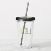 Leo Tennis Acryl Drinkbeker (Achterkant)