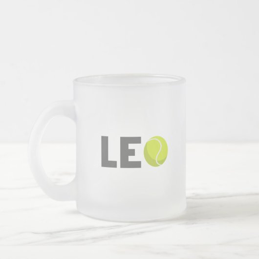 Leo Tennis Matglas Koffiemok (Links)