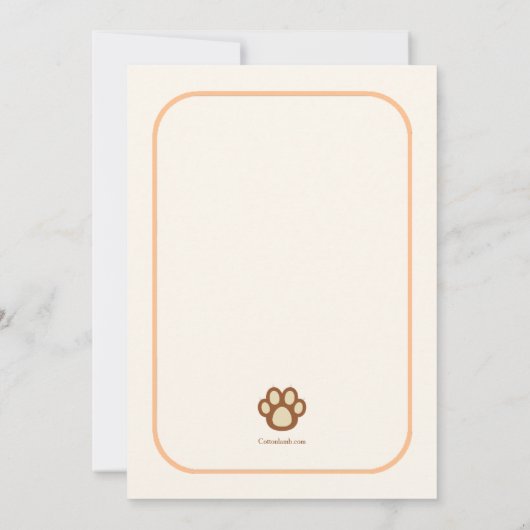 Leo the Lion Birthday Party Kaart (Achterkant)