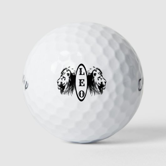 Leo the Lion Bookended Zodiac Golfballen (Voorkant)
