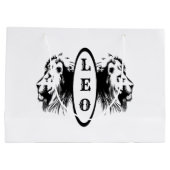 Leo the Lion Bookended Zodiac Groot Cadeauzakje (Achterkant)