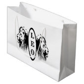 Leo the Lion Bookended Zodiac Groot Cadeauzakje (Voorkant Gekanteld)