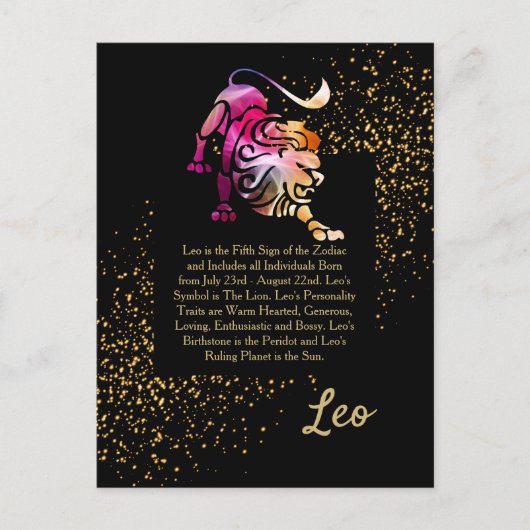 Leo The Lion Briefkaart (Voorkant)