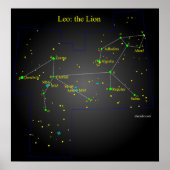 Leo The Lion Constellation Poster (Voorkant)