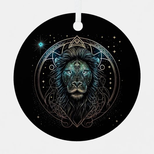 Leo the Lion Metalen Ornament (Voorkant)