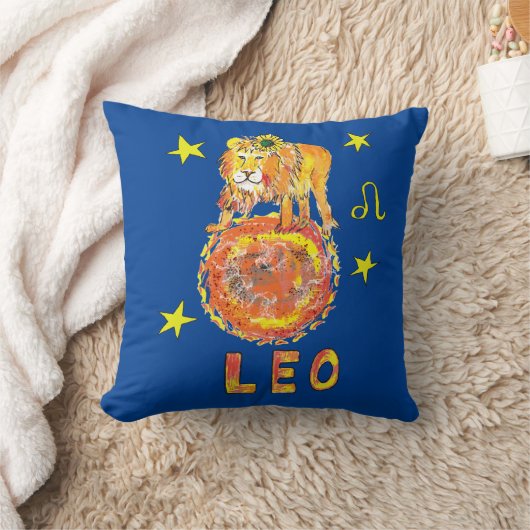 Leo the Lion star sign zodiac August big cat Kussen (Deken)