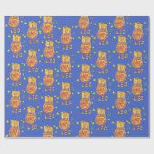 Leo the Lion star sign zodiac August Cadeaupapier (Vlak)